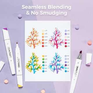 Ohuhu Kaala Dual Tips Alcohol Art Markers- 60 Colors Illustrations