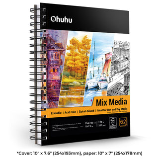 Ohuhu Spiral-Bound Mix Media Pad for Multiple Techniques