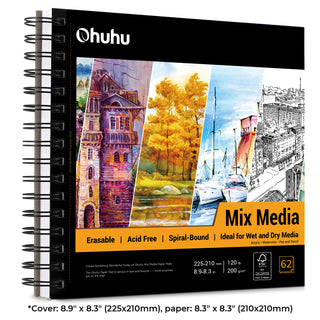 Ohuhu Spiral-Bound Mix Media Pad for Multiple Techniques