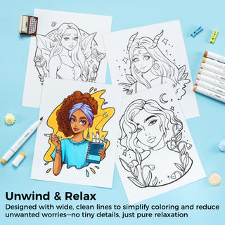 Ohuhu Double-Sided Bleedproof Coloring Book