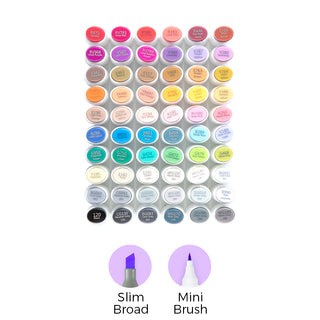 Ohuhu Kaala Dual Tips Alcohol Art Markers- 60 Colors Illustrations
