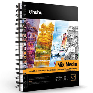 Ohuhu Spiral-Bound Mix Media Pad for Multiple Techniques