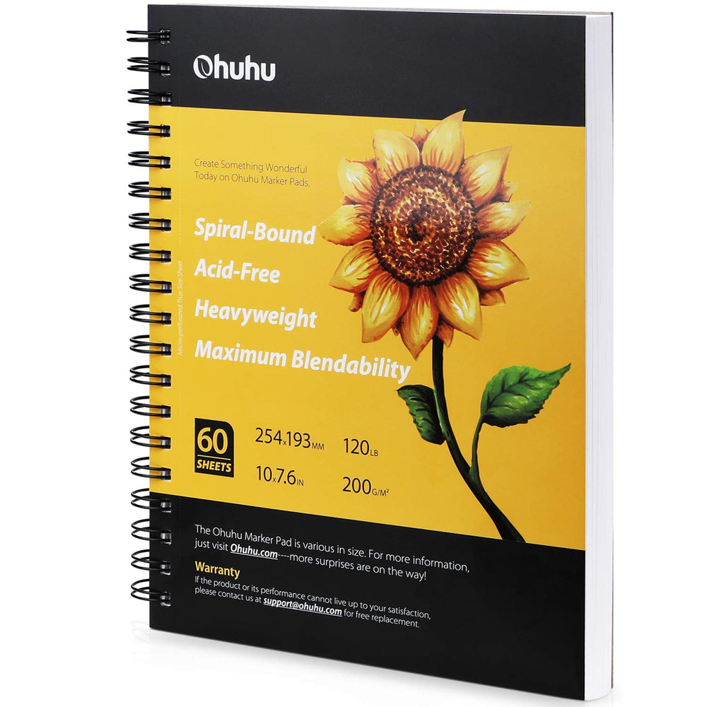 Ohuhu Spiral-Bound Marker Pad for Alcohol Markers (Brazil Domestic Shipping)