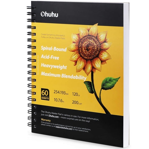 Ohuhu Spiral-Bound Marker Pad for Alcohol Markers (Brazil Domestic Shipping)