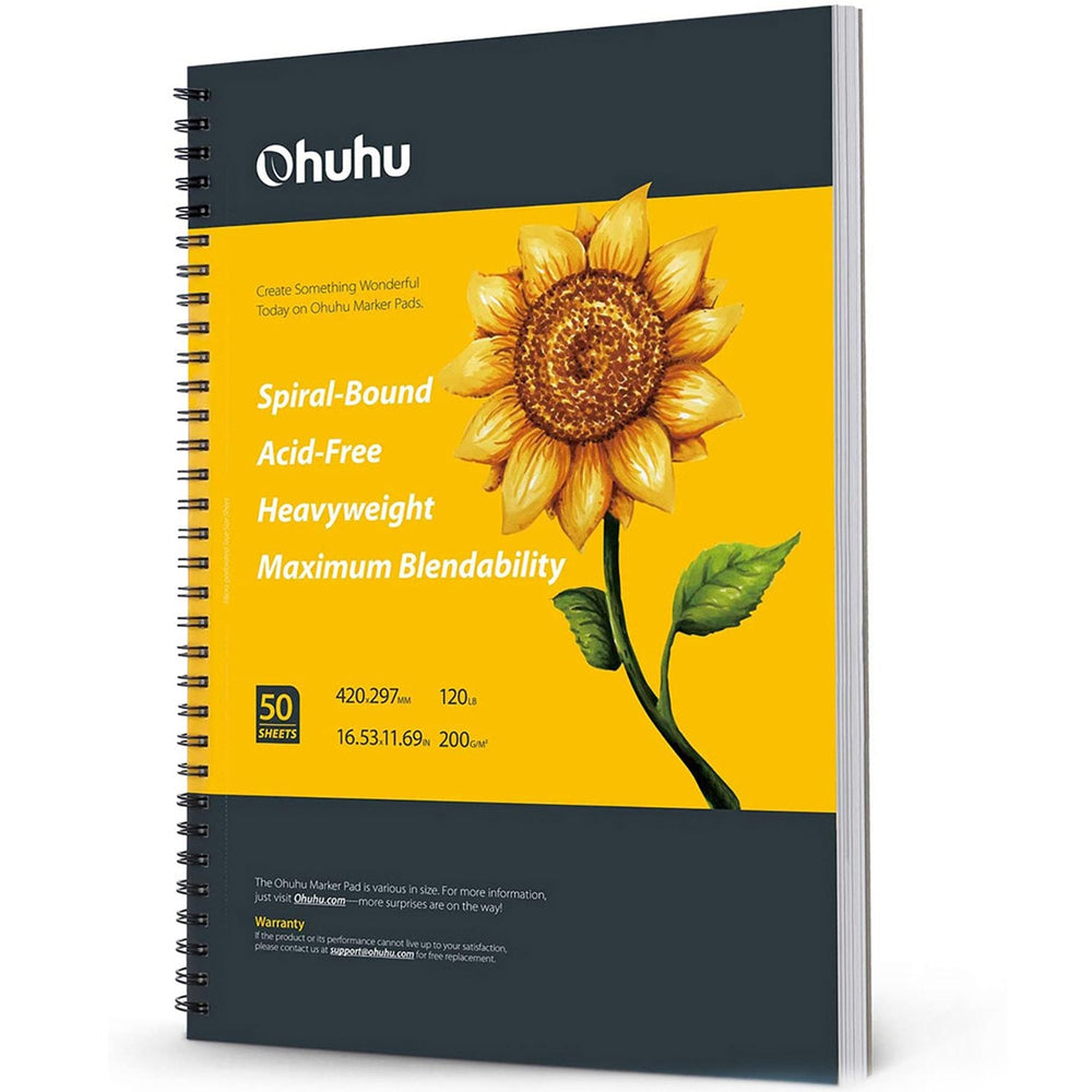 Ohuhu Spiral-Bound Marker Pad for Alcohol Markers (Brazil Domestic Shipping)