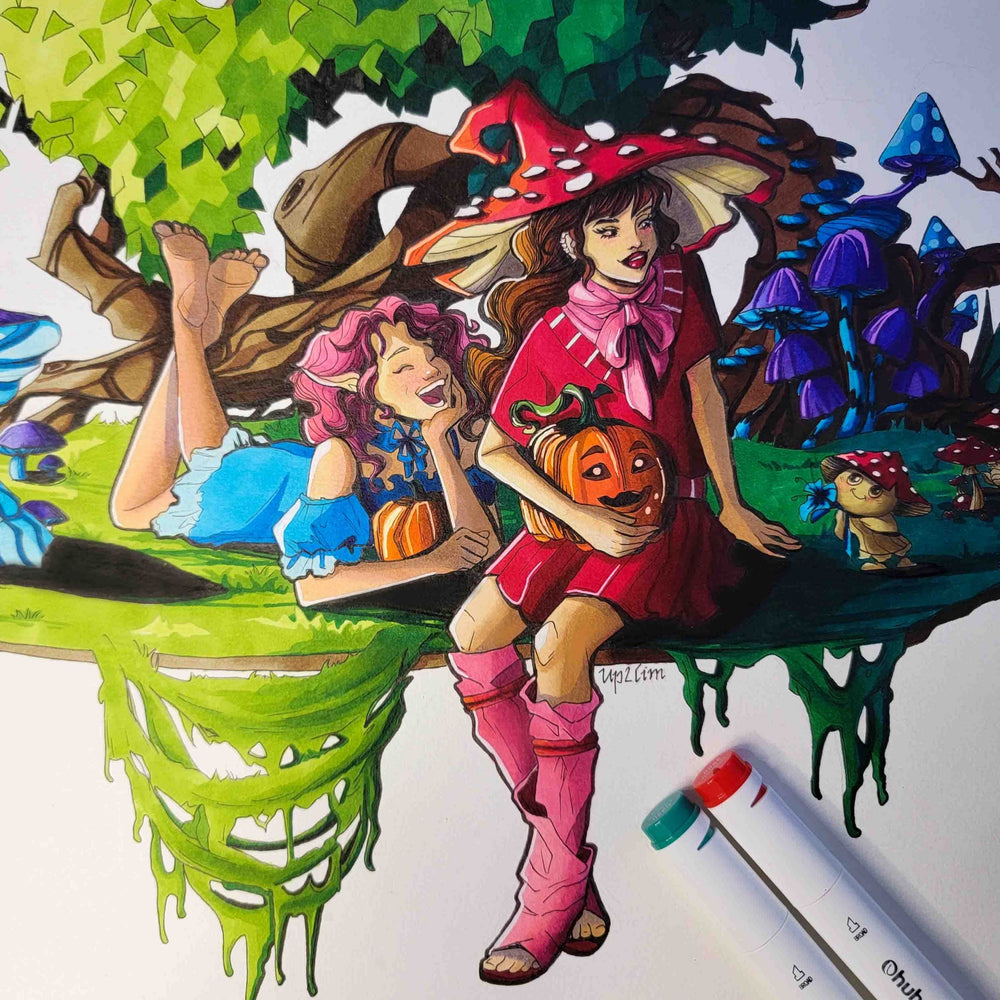 Ohuhu Oahu 320 Colors Dual Tips Alcohol Art Markers, Fine & Chisel (Brazil Domestic Shipping)