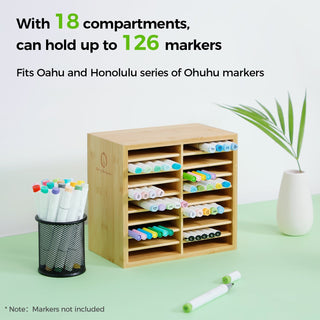 Ohuhu Bamboo Marker Organizer (Brazil Domestic Shipping)