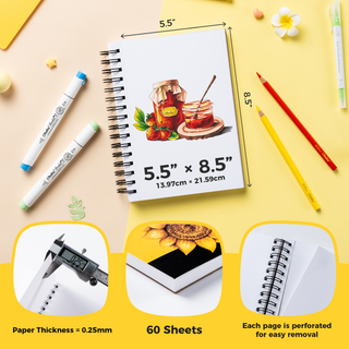 Ohuhu Spiral-Bound Marker Pad for Alcohol Markers