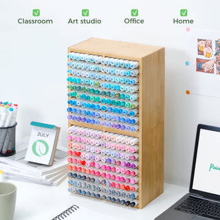 Ohuhu Bamboo Marker Organizer (Brazil Domestic Shipping)