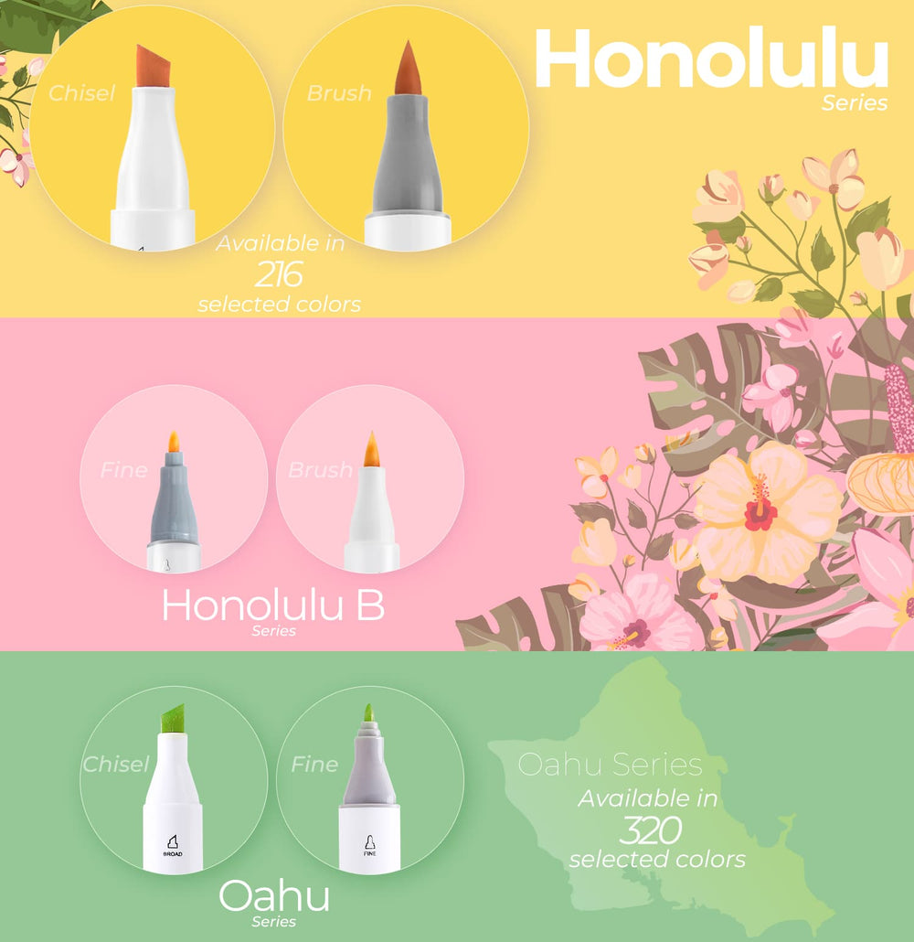 Ohuhu Honolulu 72 Colors Dual Tips Alcohol Art Markers (Brazil Domestic Shipping)
