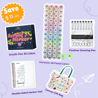 School Artistry: Honolulu 48 Pastel Colors Hobby Bundle (Ships from Asia Warehouse)