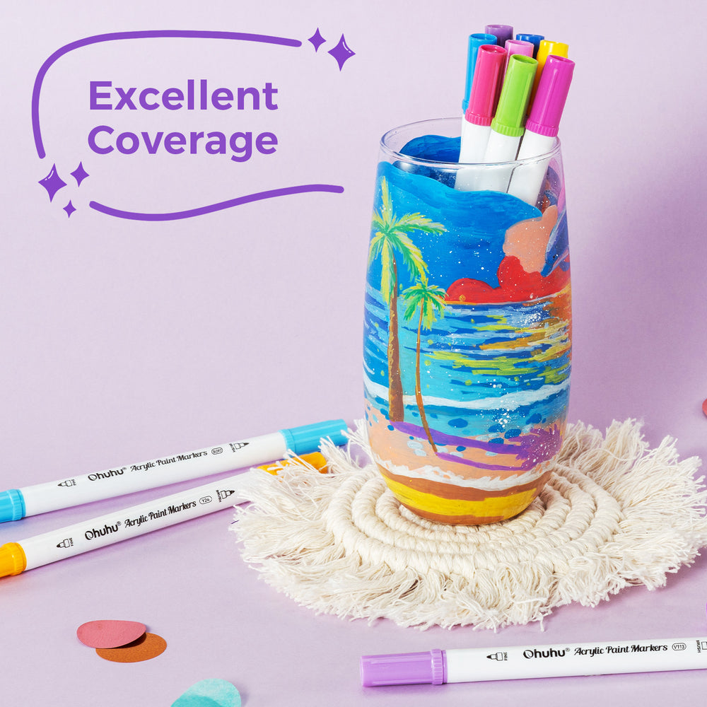 Ohuhu Acrylic Paint Markers Cotton-core 36 Colors - Akaka