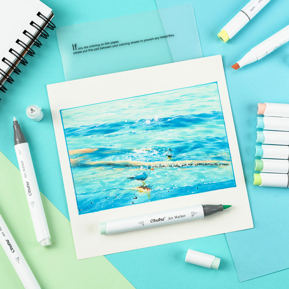 Ohuhu Honolulu New 48 Pastel Colors Dual Tips Alcohol Art Markers - Blossoming (Brazil Domestic Shipping)