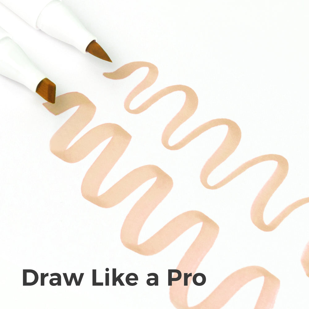 Ohuhu Honolulu 24 Skin Tone Colors Dual Tips Alcohol Art Markers (Brazil Domestic Shipping)