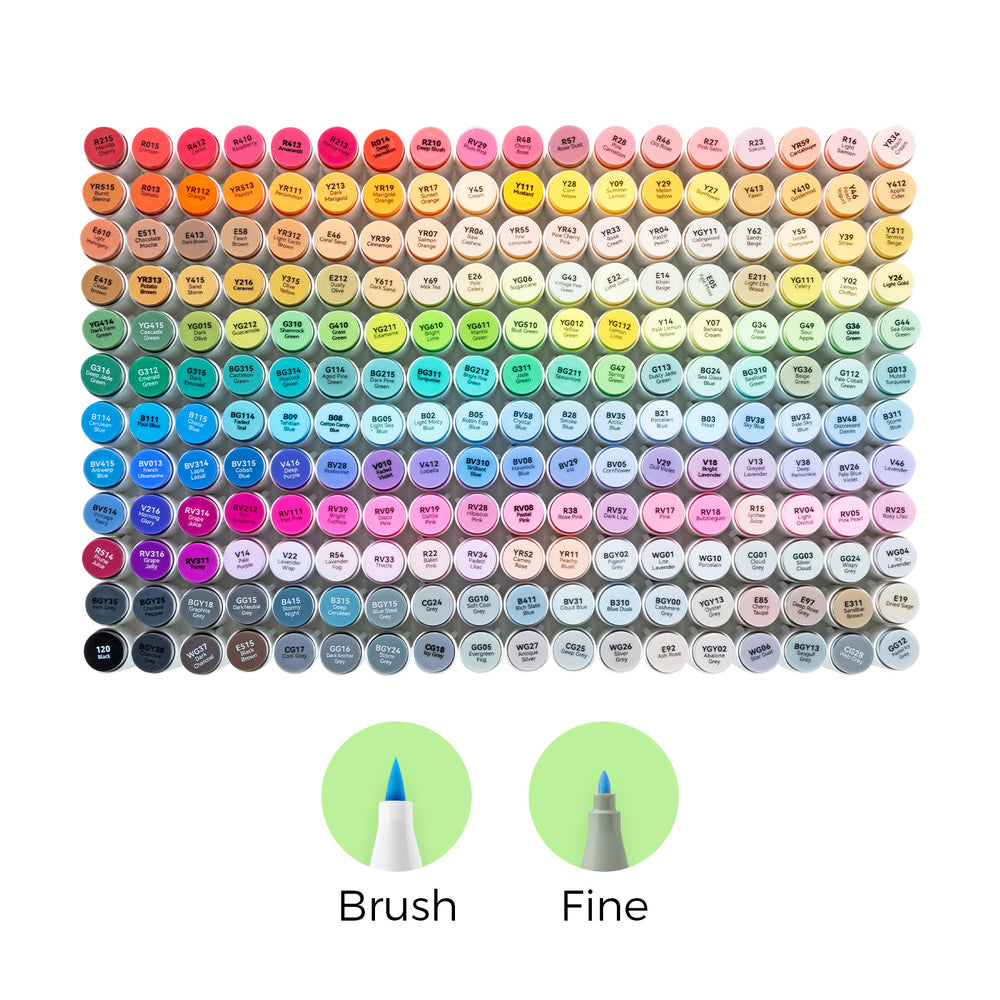 Ohuhu Honolulu 216 Colors Dual Tips Alcohol Art Markers (Brazil Domestic Shipping)