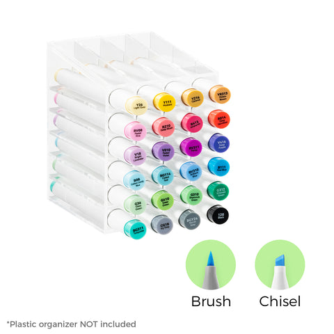 Ohuhu Honolulu 24 Basic Colors Dual Tips Alcohol Art Markers (Brazil Domestic Shipping)