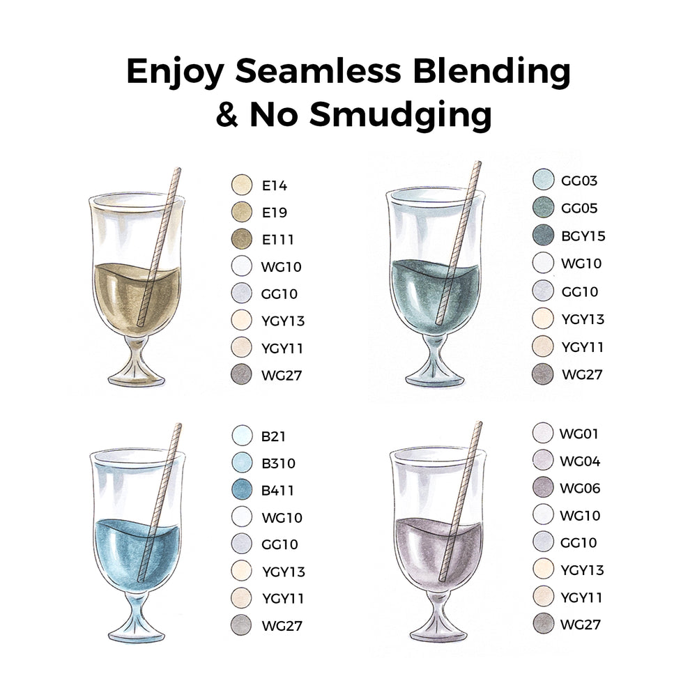 Ohuhu Honolulu 36 Gray Tone Colors Dual Tips Alcohol Art Markers (Brazil Domestic Shipping)