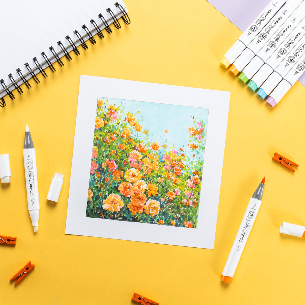 Ohuhu Honolulu 48 Mid-tone Colors Dual Tips Alcohol Art Markers (Brazil Domestic Shipping)