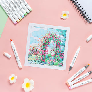 Ohuhu Honolulu 48 Pastel Colors Dual Tips Alcohol Art Markers-Sweetness