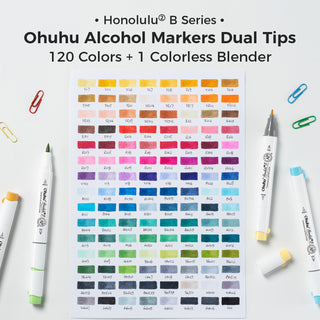 Ohuhu Honolulu² 120 Colors Dual Tips Alcohol Art Markers