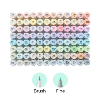 Ohuhu Honolulu 96 Pastel Colors Alcohol Art Markers - Sweetness & Blossoming (New Color Codes)