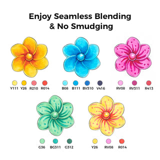 Ohuhu Honolulu 48 Colors Dual Tips Alcohol Art Markers (New Color Codes)