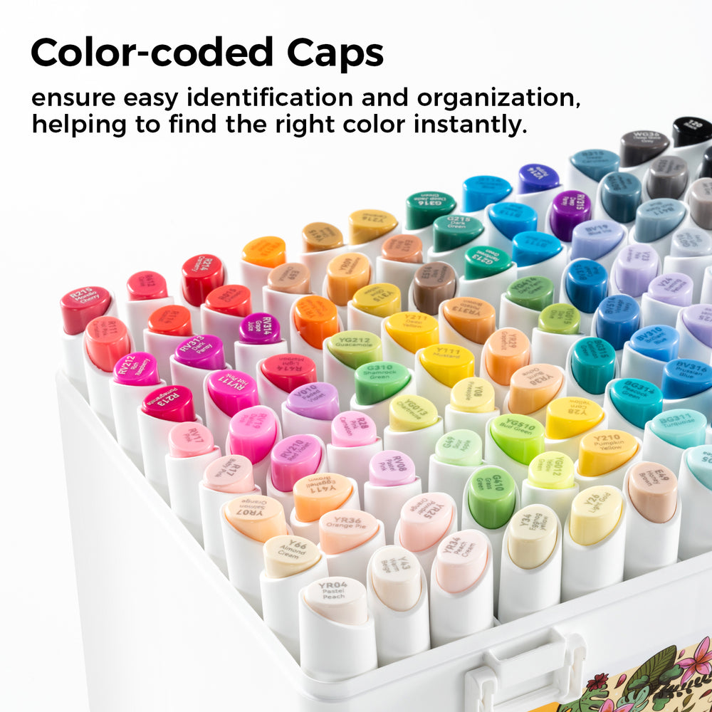 Ohuhu Kaala Five Tones Slim Broad and Fine Dual Tips Alcohol Art Markers