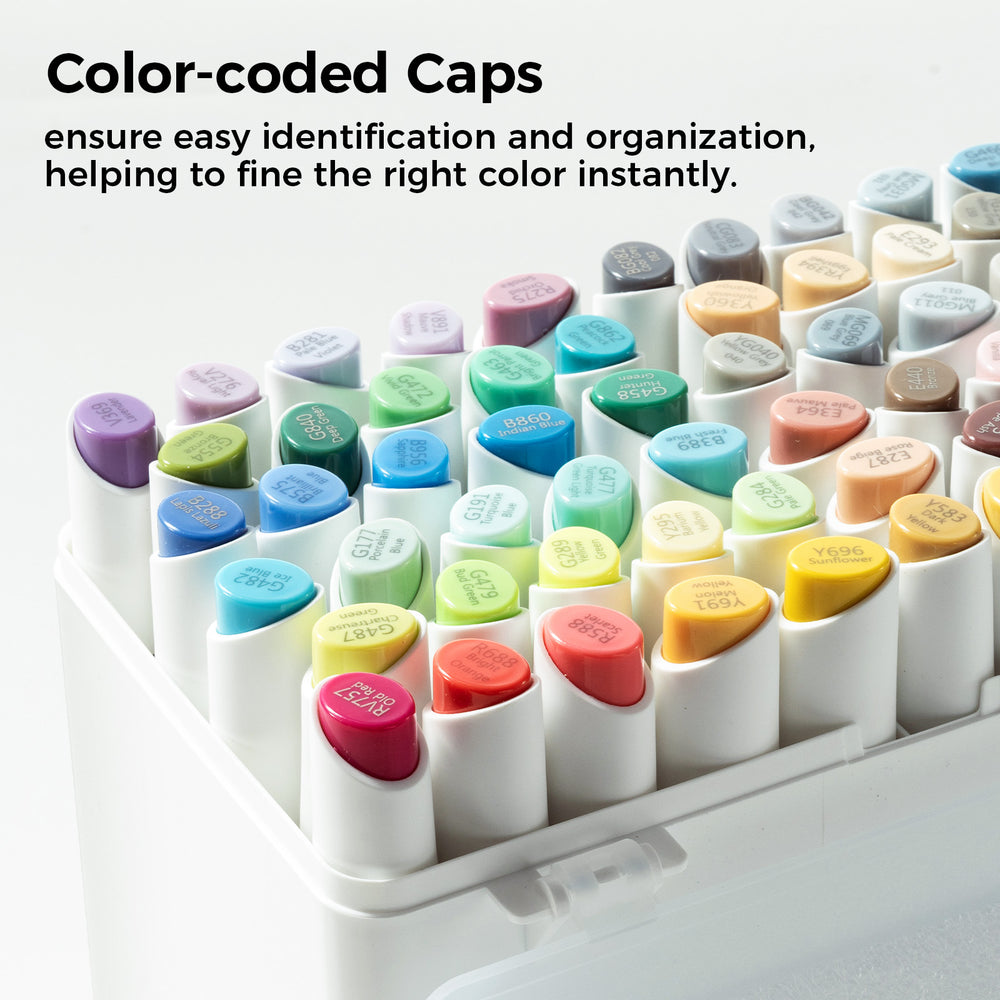 Ohuhu Kaala Five Tones Slim Broad and Fine Dual Tips Alcohol Art Markers