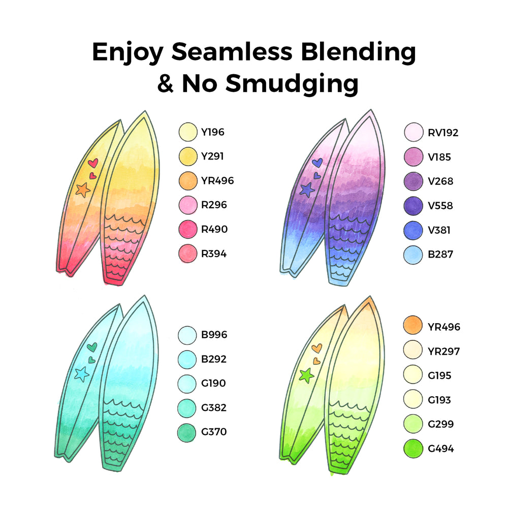 Ohuhu Oahu New 120 Colors Dual Tips Alcohol Art Markers, Fine & Chisel