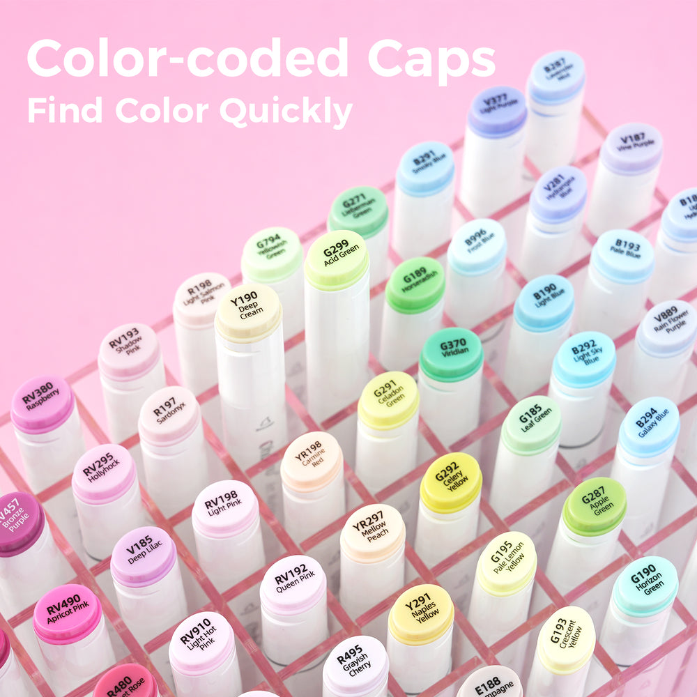 Ohuhu Oahu New 120 Colors Dual Tips Alcohol Art Markers, Fine & Chisel