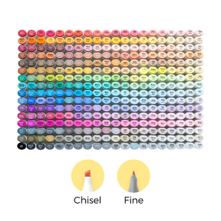 Ohuhu Oahu 320 Colors Dual Tips Alcohol Art Markers, Fine & Chisel
