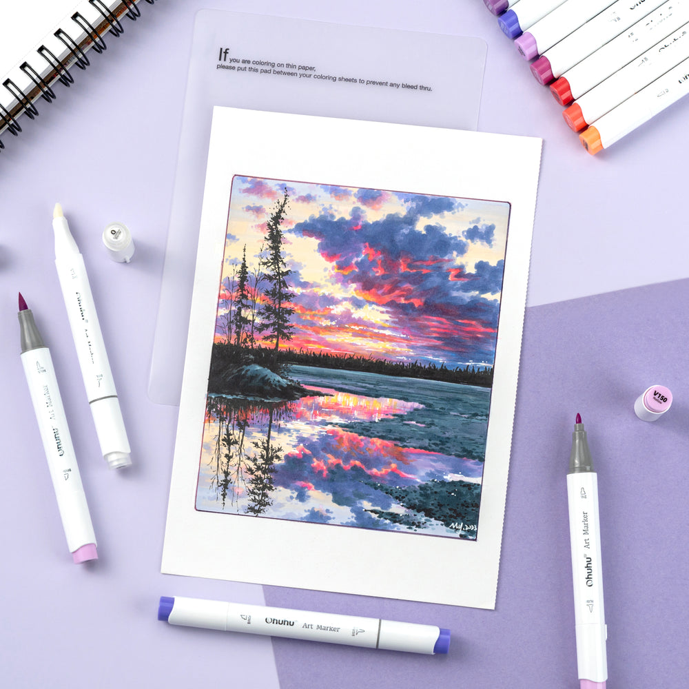 Ohuhu Honolulu 104 Colors Dual Tips Alcohol Art Markers (Brazil Domestic Shipping)