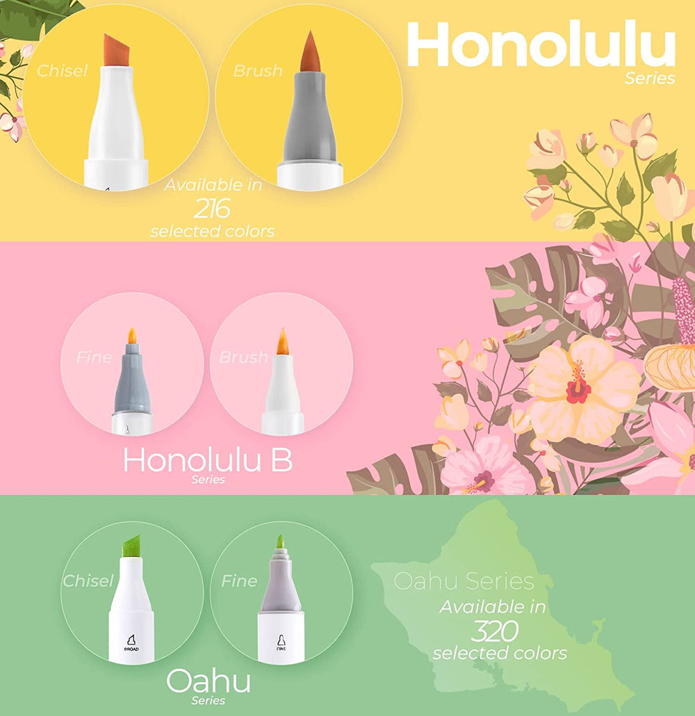 Ohuhu Honolulu 104 Colors Dual Tips Alcohol Art Markers (Brazil Domestic Shipping)