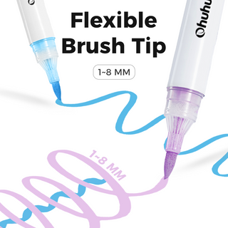 Ohuhu Top Pump Acrylic Paint Markers Brush Tip 36 Colors Paint Pens-Waikiki