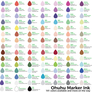 Ohuhu Marker Ink YR39 / E287 / BR3 Refill for Alcohol marker