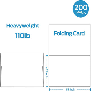Ohuhu Envelope Paper – 200 Pack Premium Sheets for Invitations, Art Projects & Stylish Correspondence