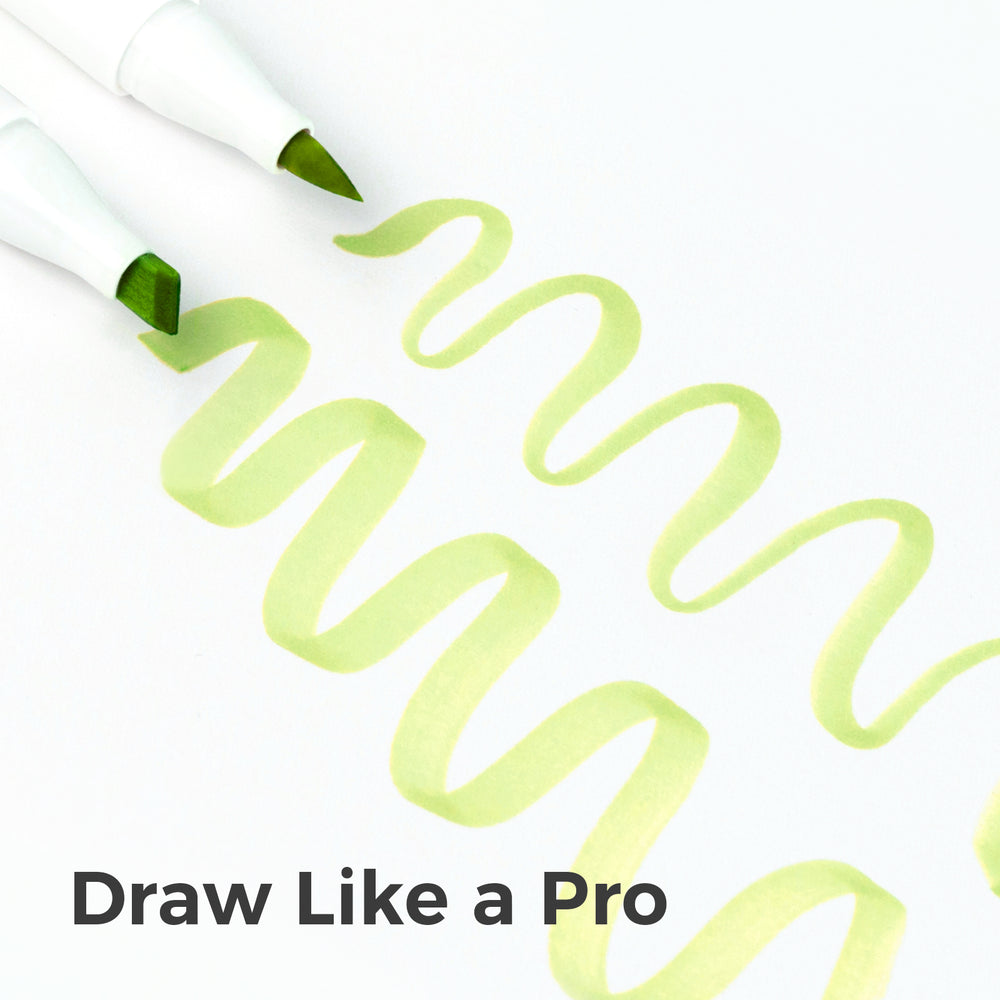 Ohuhu Honolulu 48 Mid-tone Colors Dual Tips Alcohol Art Markers (Brazil Domestic Shipping)