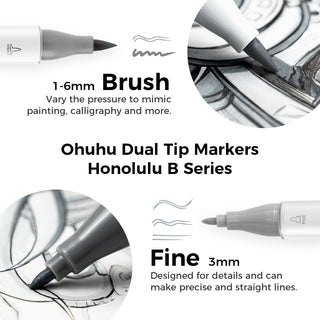 Ohuhu Honolulu Brush Markers - Small Set