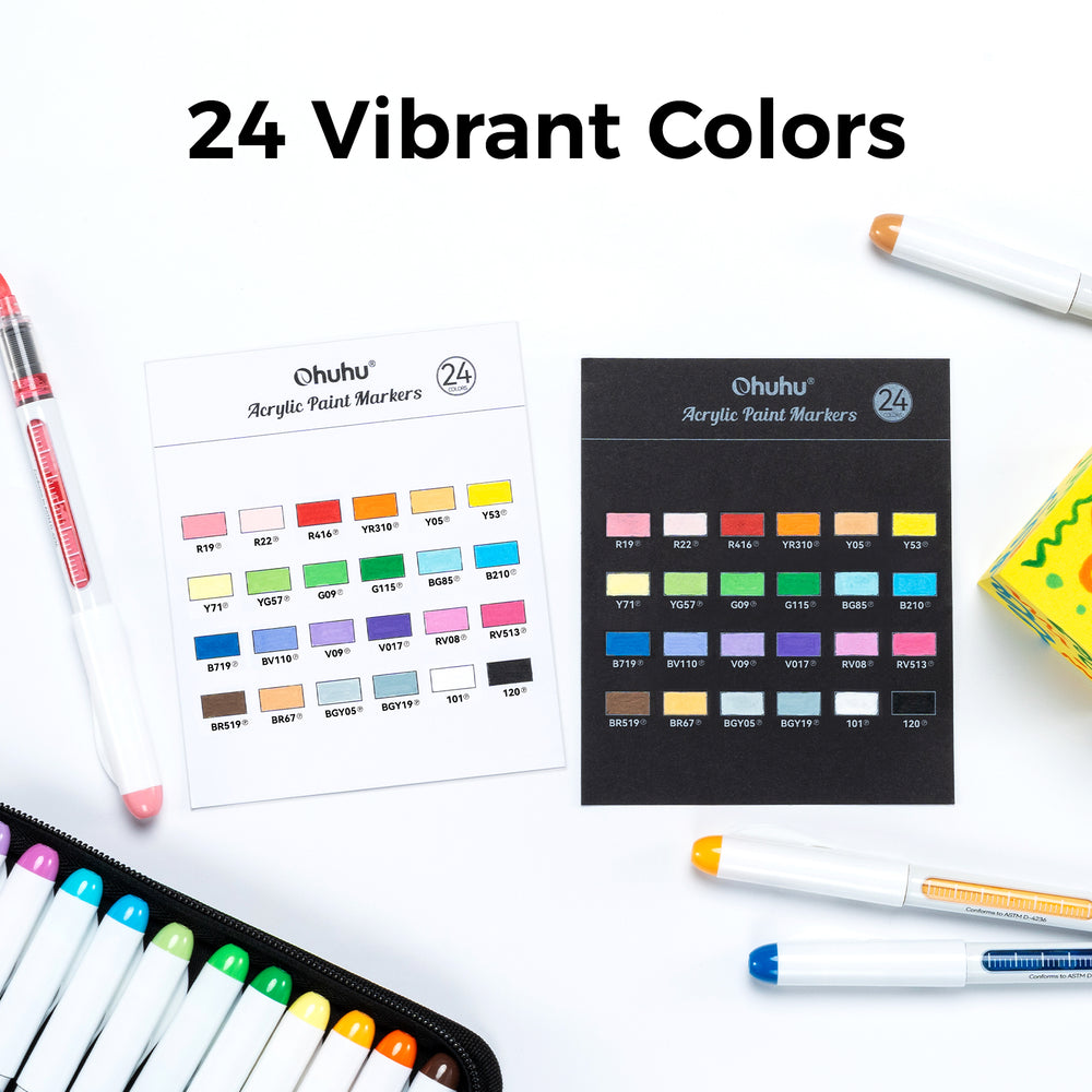 Ohuhu Direct-ink Acrylic Markers 24 Colors - Nahuku