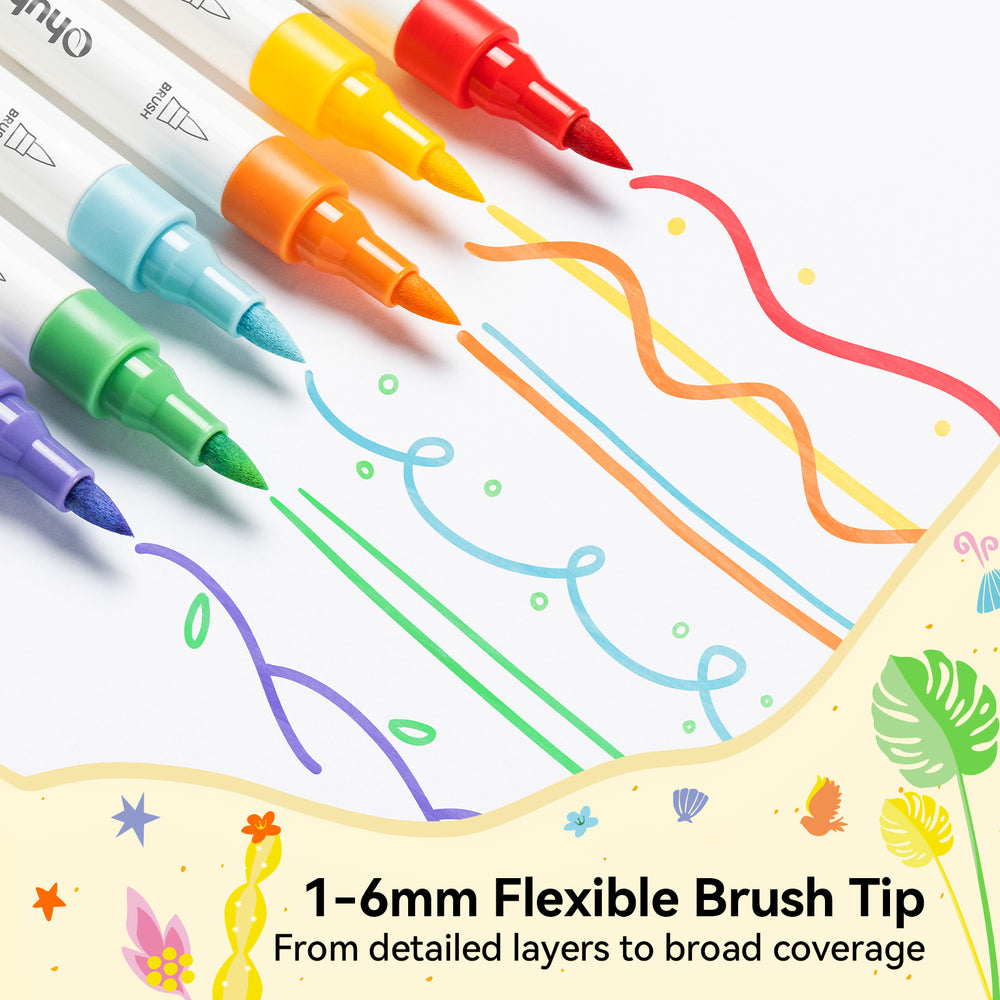 Ohuhu Cotton-Core Acrylic Markers 30 Colors - Kalalau