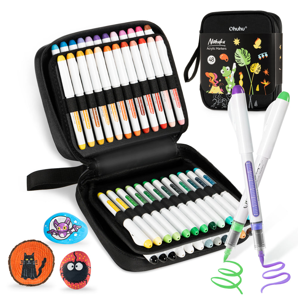 Ohuhu Direct-ink Acrylic Markers 48 Pack- Nahuku