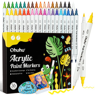 Ohuhu Acrylic Paint Markers Cotton-core 36 Colors