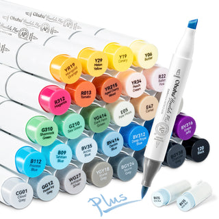 Ohuhu Honolulu Plus Series Supreme Rubber Brush Tip Markers