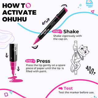 Ohuhu Dual Nib Waterproof Acrylic Pen 30 Colors