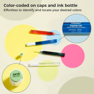 Ohuhu Marker Ink YR312 / E110 Refill for Alcohol marker