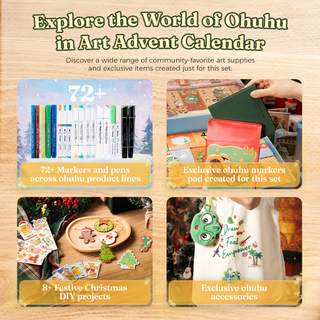 Ohuhu Christmas Advent Calendar 2026, 24 Days Countdown Gift Kit