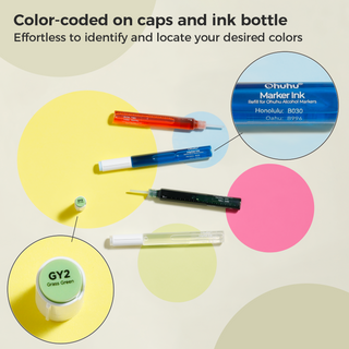 Ohuhu Marker Ink R1 / R393 Refill for Alcohol marker