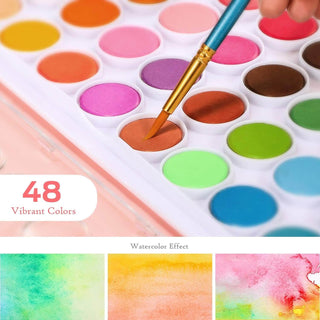 Ohuhu 48 Colors Watercolor Paint Set